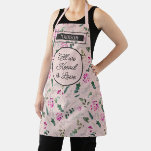 Delantal Rubor Pink Modern Boho Moda Holiday Baking