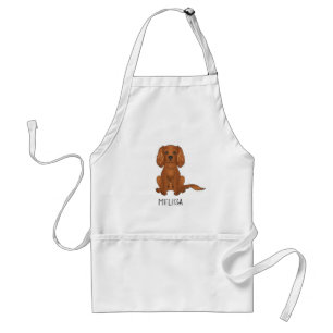 Delantal Ruby Cavalier King Charles Spaniel & Name