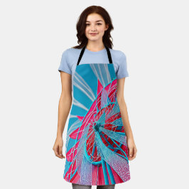Delantal Rueda azul y rosa
