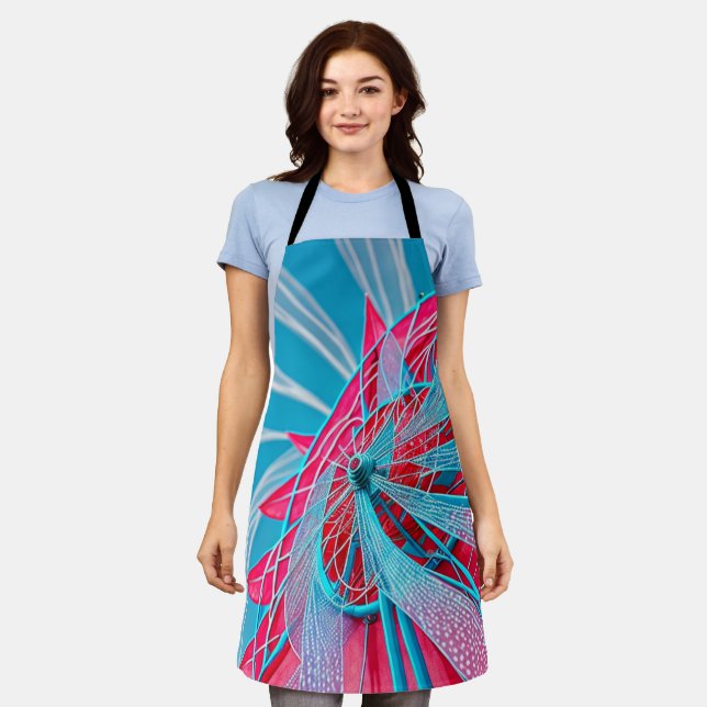 Delantal Rueda azul y rosa (Gastado)