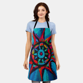 Delantal Rueda Roja y Azul