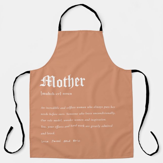 Delantal Rust Mother Dictionary Definition Personalizado Gi (Anverso)