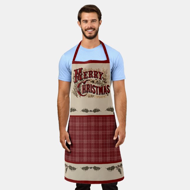 Delantal Rustic Country "Merry Christmas" Apron (Gastado)