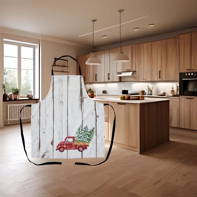 Delantal Rustic Farmhouse Molesta Camión Rojo de Madera (Subido por el creador)