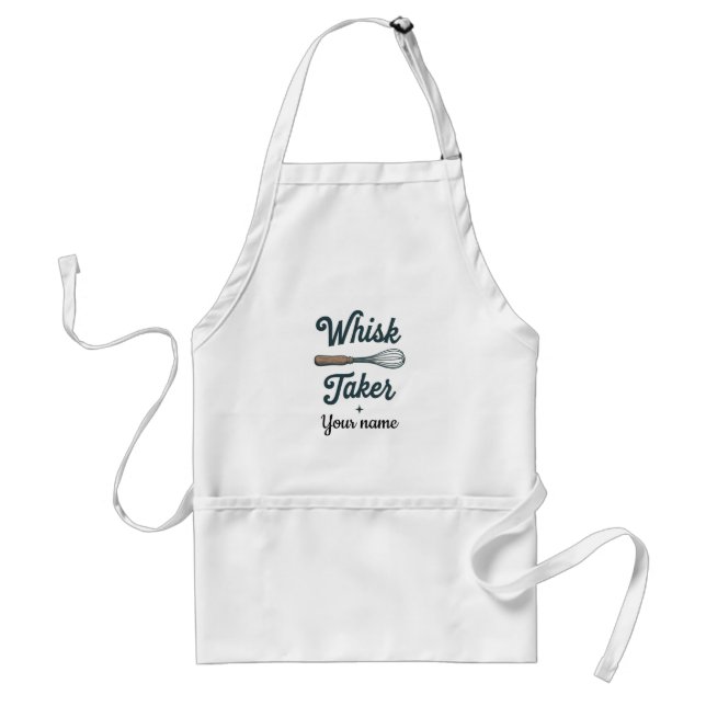 Delantal Rustic Farmhouse “Whisk Taker” – Personalized (Frente)