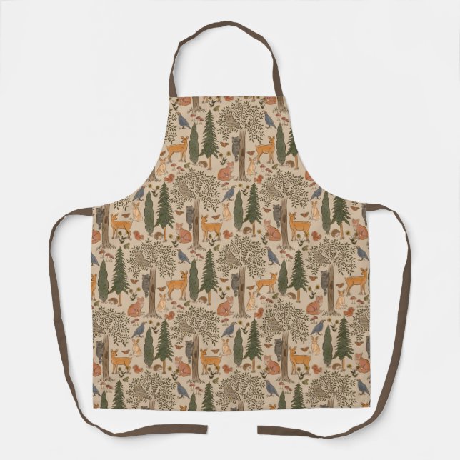 Delantal Rustic Outdoorsy Woodland Forest Animal (Anverso)