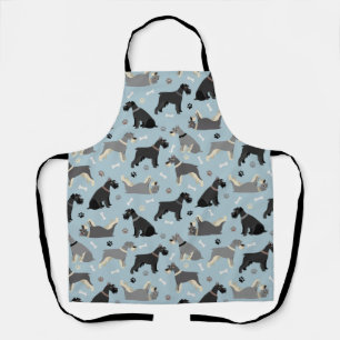 Delantal Rutas Schnauzer y huesos