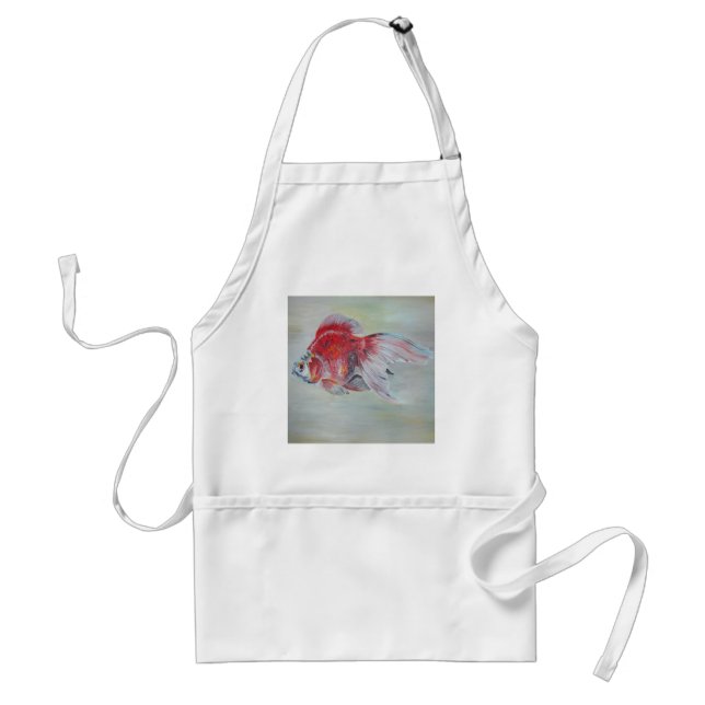 Delantal Ryukin Goldfish Pintura acrílica (Frente)
