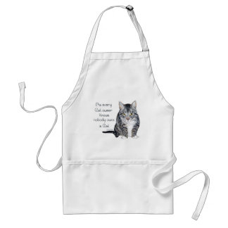 Delantal Sabiduría de Gato - como todo dueño de Gato sabe