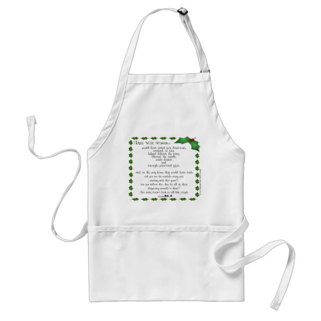 Delantal sabio de la cocina de tres mujeres (Frente)