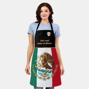 Delantal Sabor a casa y bandera mexicana, México/cocina