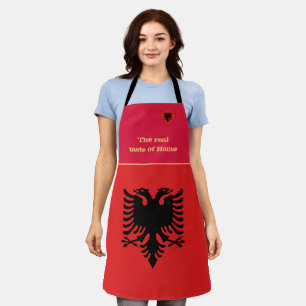 Delantal Sabor de casa y bandera albanesa, Albania/Cocina
