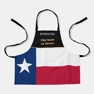 Delantal Sabor de casa y bandera de Texas, cocina de Texas/