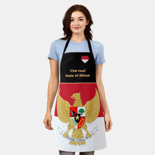 Delantal Sabor de casa y bandera indonesia Indonesia /Cocin