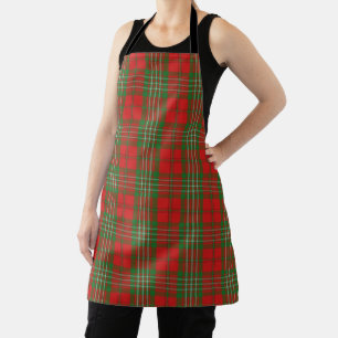 Delantal Sabor del clan escocés Scott Red Green Tartán