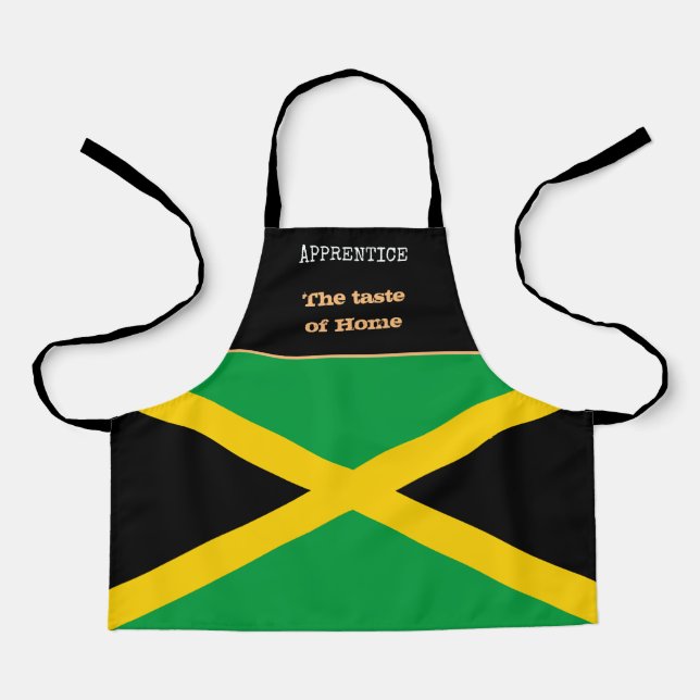 Delantal Sabor del hogar y bandera jamaiquina, Jamaica/Coci (Anverso)