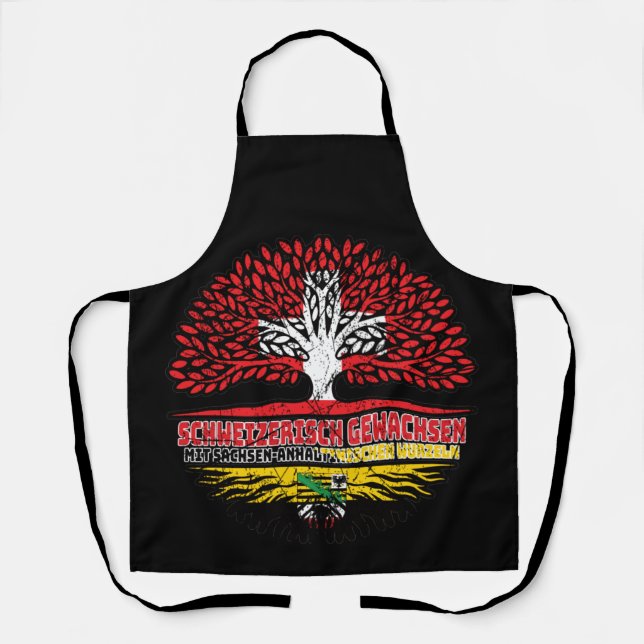 Delantal Sachsen-Anhalt Schweizer Schweiz Baum (Anverso)