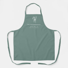 Delantal Sage Oasis Monogramado Apron