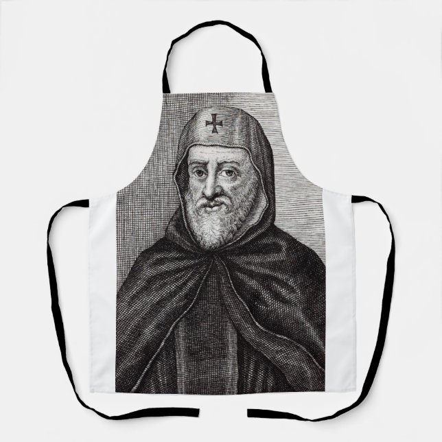 Delantal Saint Éphrem, el teólogo cristiano sirio (Anverso)