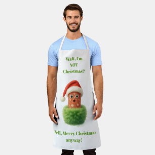 Delantal Salami lindo sorprendió la Navidad en verde esponj