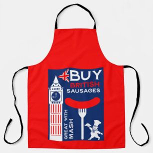 Delantal Salchichas Británicas Nostalgia Comida