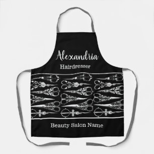 Delantal Salon Apron Scissors Personalizado Salon Nombre Un
