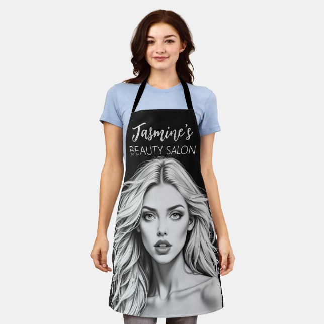 Delantal Salón De Belleza De Cabello Y Maquillaje (Gastado)