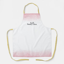 Delantal Salón de belleza de Purpurina rosa Lite
