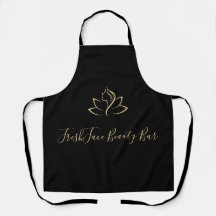 Salón de belleza elegante de oro y negro