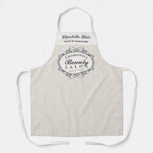 Delantal Salón de Belleza Ivory Vintage Frame Cosmetología