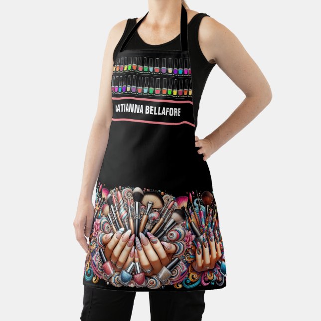 Delantal Salón de manicura y maquillaje (in situ)