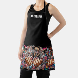 Delantal Salón de manicura y maquillaje