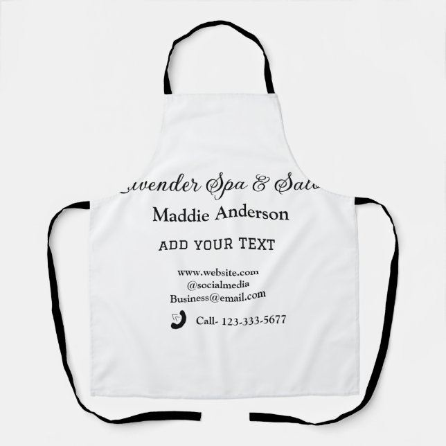 Delantal salón spa de viajes playa de información turística (Anverso)