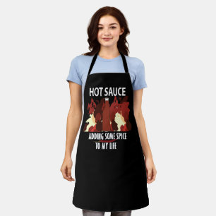 Delantal Salsa caliente Ketchup fuego Pepper Chili Rojo