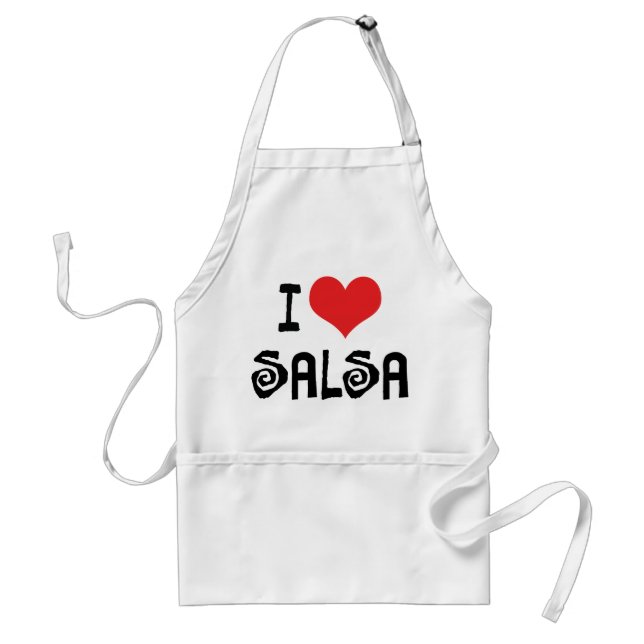 Delantal Salsa Corazón que Amo (Frente)