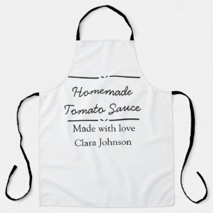 Delantal Salsa de tomate casera hecha con amor agregar text