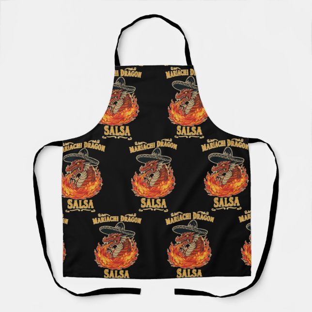 Delantal Salsa Mariachi Dragón (Anverso)