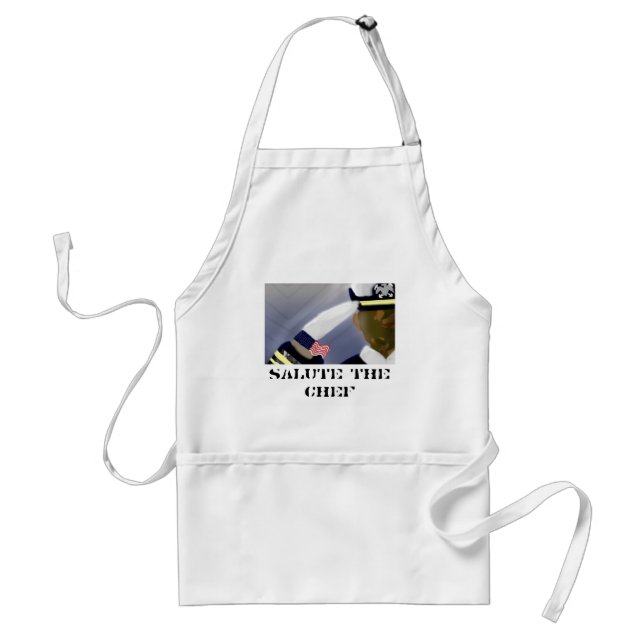 Delantal Saludo al chef (Veterans White Standard Apron) (Frente)