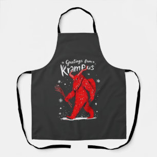 Delantal Saludo de Krampus Navidad Navidad