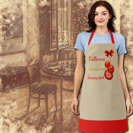 Delantal Saludos de Navidad húngaro