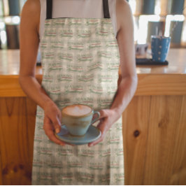 Delantal Saludos de temporada a los Navidades de Gingham