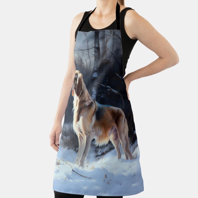 Delantal Saluki Let It Snow Navidades (in situ)