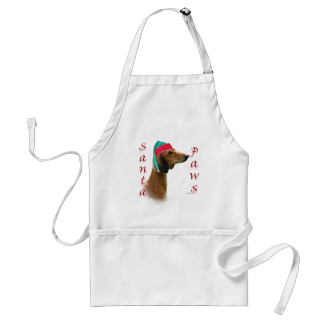 Delantal Saluki Santa Paws (Frente)