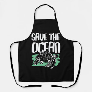 Delantal salva a la tortuga del océano