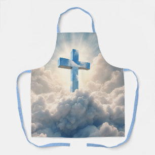 Delantal Salvación, cruz en las nubes,