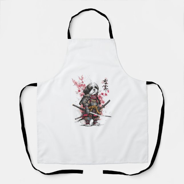 Delantal Samurai Shih Tzu � Guerrero Perro Épico (Anverso)