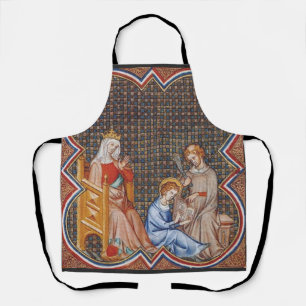 Delantal San Luis IX de Francia Patrono de Reyes Arte