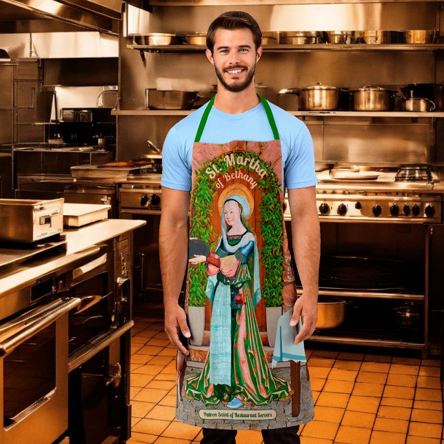 Delantal San Marta de Bethany en su cocina (Subido por el creador)