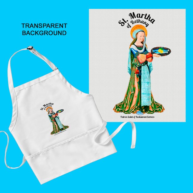 Delantal San Marta de Bethany en su cocina (llana) (Subido por el creador)