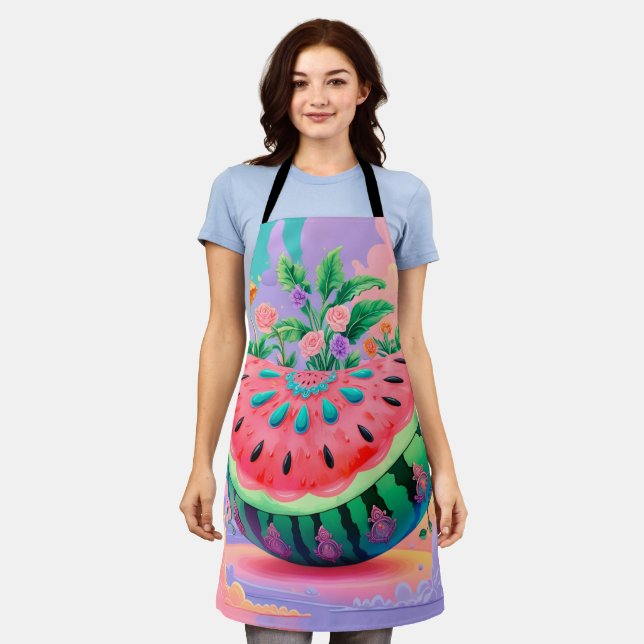 Delantal sandía colorida (Gastado)